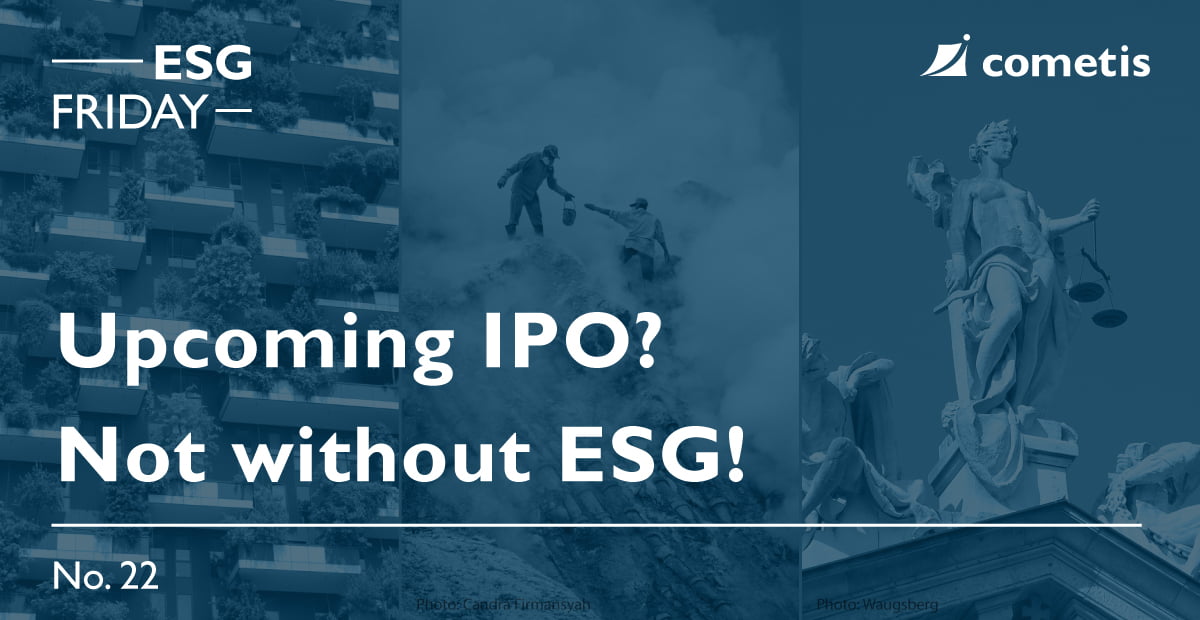 Upcoming IPO? Not without ESG!